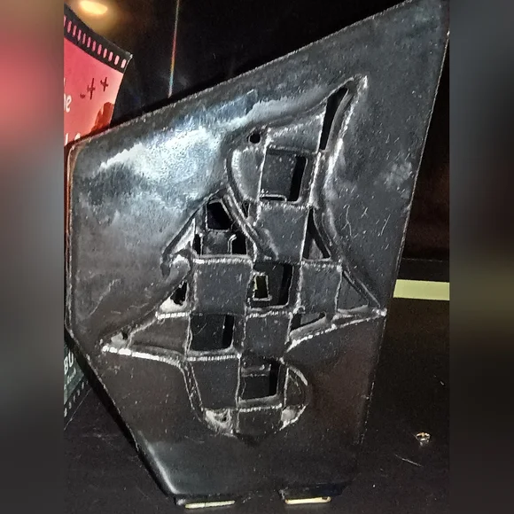 Unique Vtg 90s Modern Geometric Artisan Ceramic Book Ends, Handmade - Picture 3 of 15